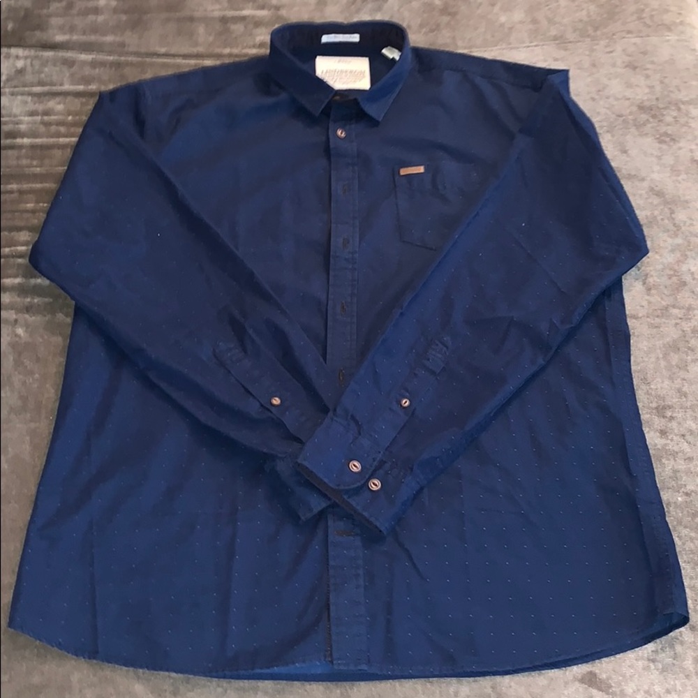 Lindergh Blue polkadot Botton Down (NEW)